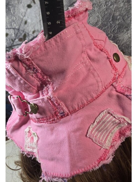 OOAK Handmade Boho Indie Pink Carhartt Upcycled Bucket Hat Adjustable M 22\